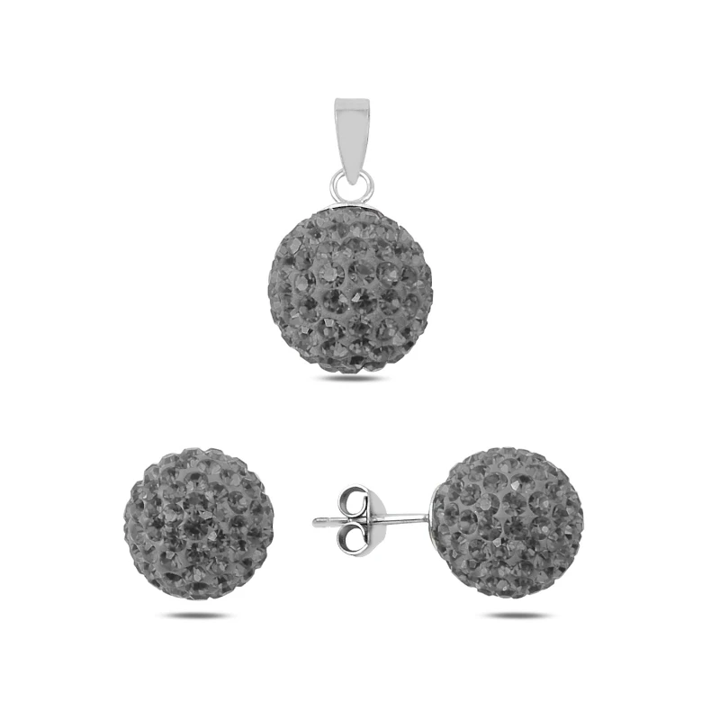

Silver 925 Sterling Zircon Cubic Zirconia Top Studded Set