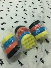 4 unids/set 3/4/5/6/7 pulgadas almohadilla de esponja de pulido Kit de herramientas manuales para pulir el coche