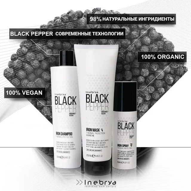 Hair Mask, Indelible, Firming, Prevents The Appearance Of Ends Inebrya Pepper 1000 Ml - Hair Treatment Masks - AliExpress
