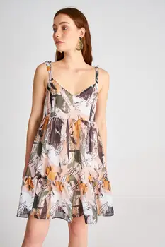 

Trendyol Pattern Halter Dress TWOSS20EL2811