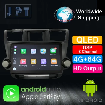 

Multimedia player - JPT - for TOYOTA 2009 Highlander QLED PX6 DSP8 RDS GPS Navigation 4G+64G AUX Carplay