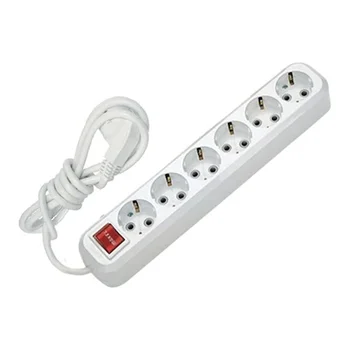 

3 Mt. Wired Switched 6 pieces Grounded Group Socket