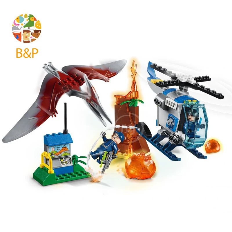 10756 Юрский Мир серии Pteranodon спасательная Модель Строительный Блок игрушка для