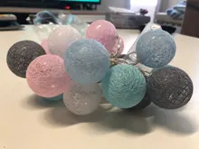 Cotton Balls Lights Lighting-Decoration Led-Fairy-Garland Leds Bedroom Holiday Christmas-Party