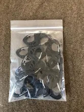 10 unids/lote S tipo mochila cierres escalada mosquetones llavero EDC Camping de ganchos Paracord táctica de supervivencia de hebillas