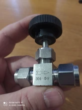 Válvula de aguja ajustable O.D 3 4 6 8 10 12mm, tubo de acero inoxidable 304, alta presión, a prueba de ácido, juego de tarjeta recta, grúa