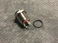 Interruptor de botón de Metal para motor de coche, 12/16/19/22mm, 3V, 5v, 12v, 24v, 220v, luz LDE, botón autobloqueo momentáneo, resistente al agua