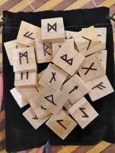 Cubo de Runas de madera Natural, 25 uds., adivinación, curación, Reiki, regalo de meditación, decoración