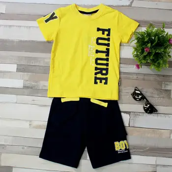 

And summer child boy clothing set, baby clothing set boy Petty, print T-shirt + short pants tracksuit