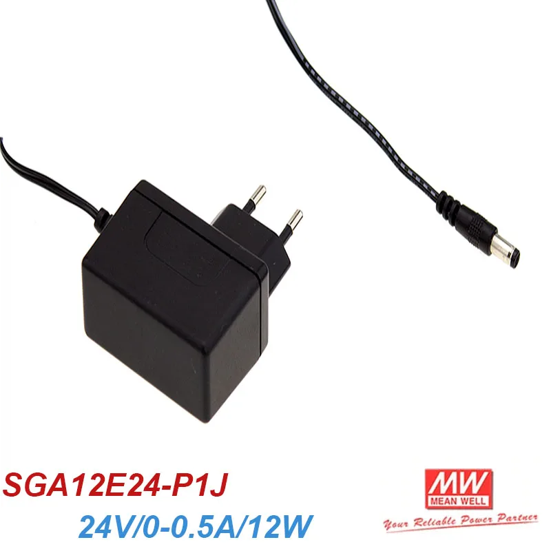 [PowerNex] MEAN WELL SGA12E24-P1J 24V 0.5A meanwell SGA12E 24V 12W AC-DC Высокая надежность тонкий настенный адаптер