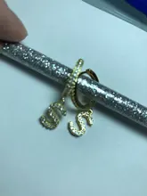 ANENJERY plata esterlina 925 1 par 26 alfabeto carta pendientes de aro inicial Zircon pendientes para Mujeres Hombres joyería de nombre S-E1169