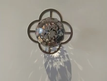 Dooroom-manijas de latón para muebles, ganchos de níquel cepillado mate, con carcasa colorida, para vestidor, armario, cajón, perillas