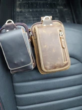 Belt-Pack Bum-Bag Cigarette-Case Phone-Pouch Waist Cowhide Small Real-Leather Casual-Design