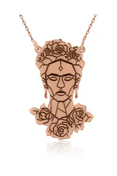 

2020 Women's Rose Frida Kahlo Sterling Figured Plain Necklace Daily Jewelry Special Birthday Gift Item Collection