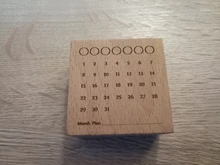 Calendario Vintage semanal para el mes de la vida diaria, juego de sello de madera y goma para decoración de tarjetas para álbum de recortes DIY, artesanía en relieve