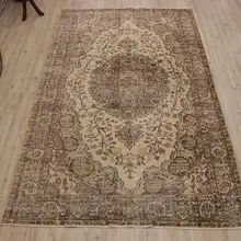 Натуральный винтажный ковер, ручной турецкий Цветочный Коврик, анатолический стиль килим старый килим