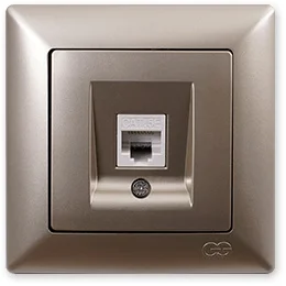 

PnpnElectrıc Gns Visage Ambiance Metallic Beige Single Data Socket (RJ45 Cat5)