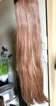 MERISI-extensiones de cabello sintético para mujer, 5 Clips, pelo largo recto, pelo falso, color negro