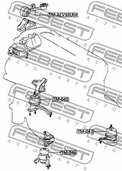 

Pillow engine right Toyota Camry ACV3/MCV3 01-06 FEBEST TM-
