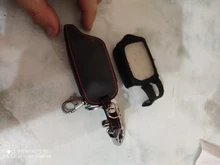 3 botones de cuero coche-estilo de cubierta para Starline B9 B6 A91 A61 Twage dos forma de sistema de alarma para coche llavero