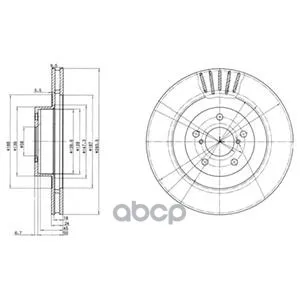 Диск Тормозной Передний Subaru Forester(Sg), Outback(Be, Bh, Bl, Bp) 295мм Bg3413 Delphi арт. BG3413