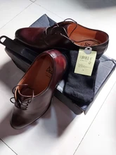 Oxford Mens Dress-Shoes Business Lace-Up Formal DESAI Full-Grain