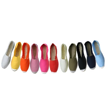 

Sneakers Canvas WOMAN AND MAN Cash Box 24 pairs-carvings and colors assorted-esparto shoes-Espadrilles-Espadrilles- espadrilles Flats