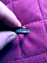 FDLK 8mm blanco y negro anillo de acero inoxidable madera de Koa flecha con incrustaciones boda banda de moda de los hombres accesorios de tamaño 6-13