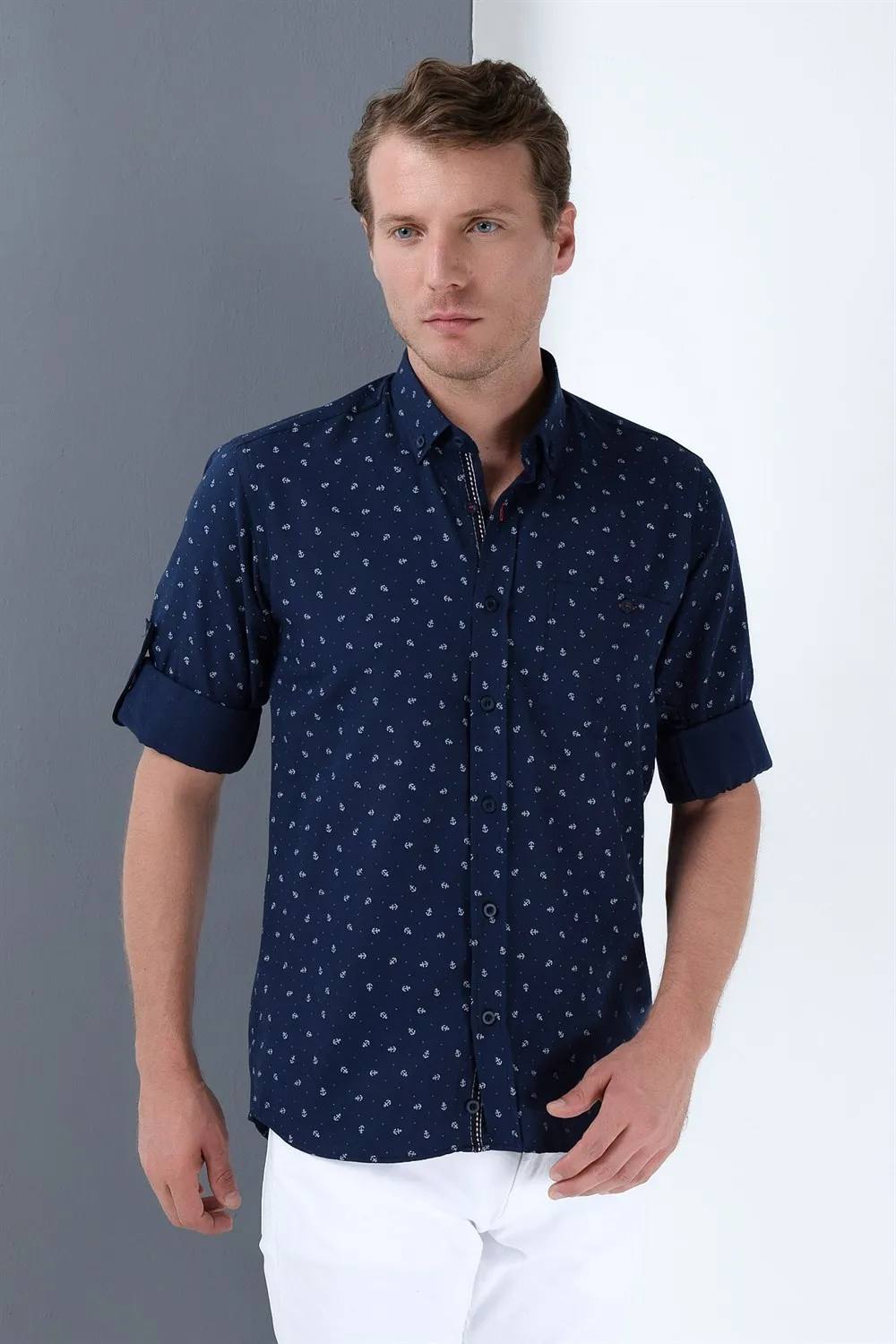 G691 DEWBERRY SHIRT-DARK BLUE