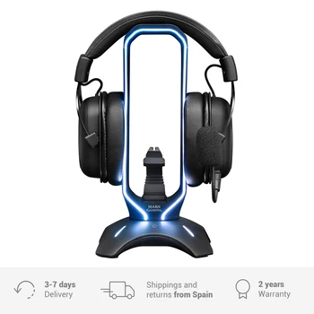 

Mars Gaming MHHPRO, gaming RGB 341 Headset Holder with 2 USB 3.0 and Bungee mouse ports HUB, LED Control button