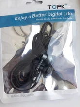 TOPK-auriculares intrauditivos con cable De alta calidad, cascos con sonido De graves De Metal y conector De micrófono De 3,5mm para iPhone, Xiaomi, Samsung
