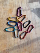 LLavero de mosquetón con Clip para 20 piezas, ganchos de bloqueo de anillo en D, mosquetón de aluminio en forma de D, mochila para el hogar, Camping y senderismo