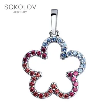 

Sokolov suspension of silver with fianitami, fashion jewelry, 925, women's/men's, male/female, women's male, pendants for neck women