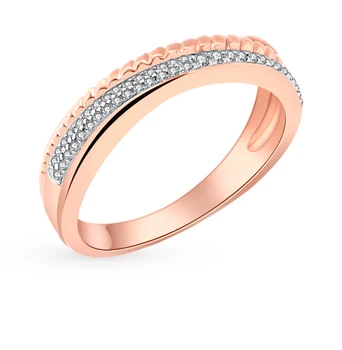 

Gold ring with diamonds sunlight sample 585