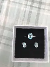 JewelryPalace-anillo de compromiso plata de primera ley y Topacio azul para mujer, sortija, plata esterlina 925, piedra preciosa, 925 anillos de plata esterlina solitario