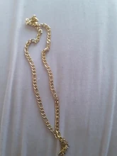 Collar de cadena Figaro para hombre, cadena larga de acero inoxidable, Color dorado, regalo de joyería, 2020