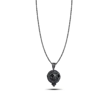 

925 Sterling Silver Necklace Filigree Handmade Telkari Jewelry Accessory Dropshipping Chic Luxury Gift Women