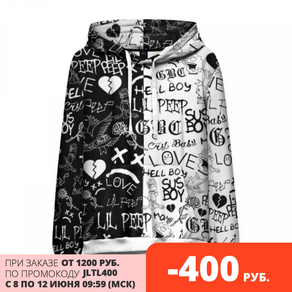 Мужская толстовка 3D LIL PEEP LOGOBOMBING | одежда