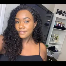 Curly Human Hair Microlinks-Extensions Afro Kinky Brazilian Natural Women I-Tip 3C 3B