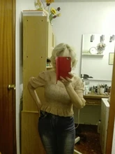 Blusa de gasa con manga acampanada para verano, camisa con cuello cuadrado y lunares para mujer