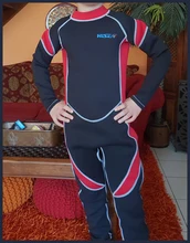 Trajes de neopreno de 2,5 MM para niños, trajes de buceo de manga larga, para niños y niñas, surf, protección contra sarpullidos, Snorkel de una pieza, h1
