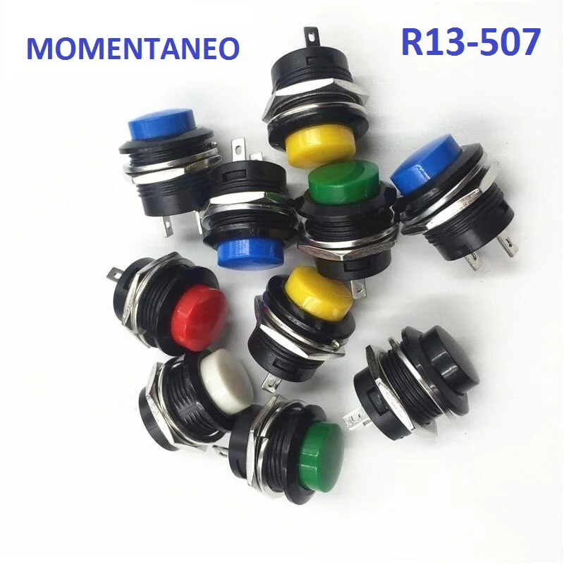 Interruptor de botão redondo momentâneo mini, furo da instalação de ...