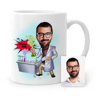 

Personalized Chemical Engineer Cartoon White Mug Cup-1