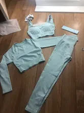 Conjunto de Yoga sin costuras de cintura alta para mujer, ropa de entrenamiento para gimnasio, ropa de Fitness, traje de Yoga de manga larga