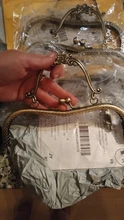 20,5 CM Retro flor repujada Metal dorado beso cubo monedero marco para bolsos manija cierre a la bolsa DIY Accesorios