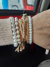 Tocona 6 unids/set de oro de moda cuentas de colores estrella perla multicapa con cuentas pulseras para las mujeres encanto regalo de joyas de fiesta 5483