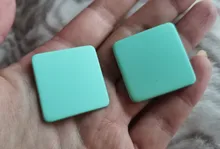 CWEEL-pendientes negros para mujer, aretes bohemios de geometría azul, joyería de moda, redondos de acrílico, aretes de boda bohemios