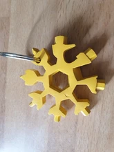 Llave de copo de nieve multifuncional 18 en 1, herramienta de acero octogonal, pequeña, Hexagonal, portátil, para campamento y supervivencia al aire libre