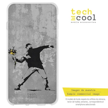

FunnyTech®Stand case Silicone for OnePlus 3/3 T Banksy Graffiti bouquet