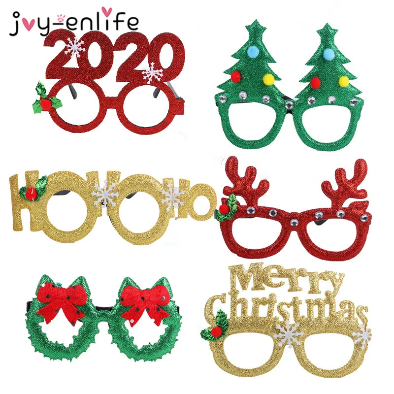 Новогодние очки подарки рождественские украшения вечерние украшения для дома Декор Рождественская елка Санта Клаус Олень снеговик
